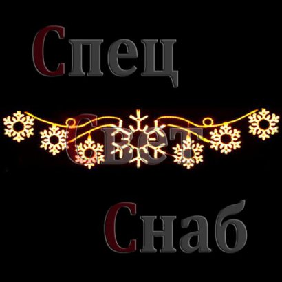 Светодиодный мотив-панно "Снежинки". С контроллером.